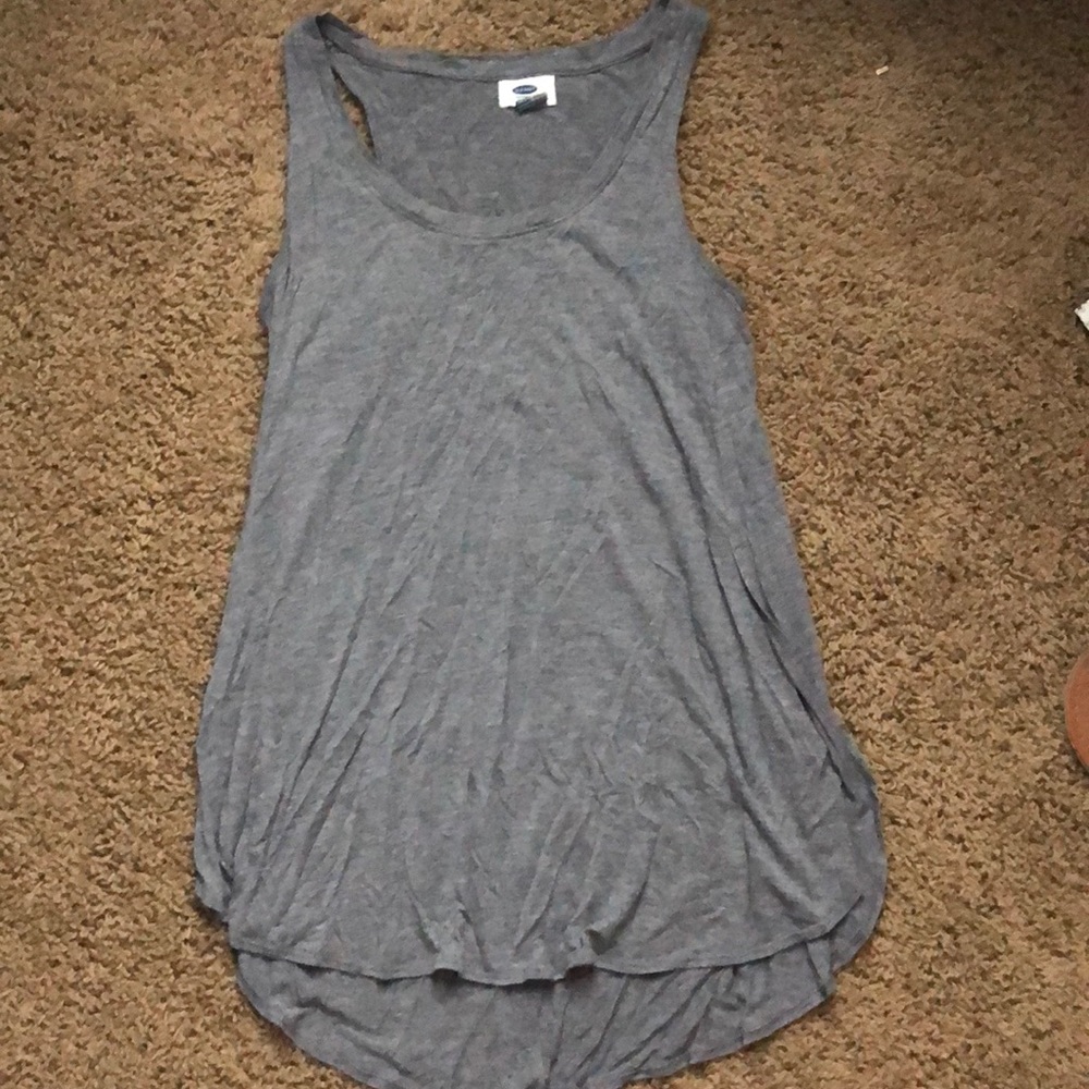 Grey tunic tank top